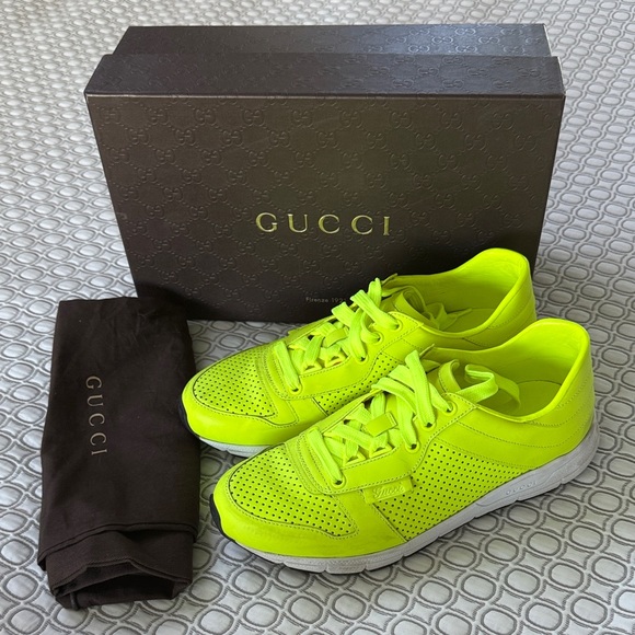 Gucci Shoes - Gucci Bright Neon Yellow Sneakers